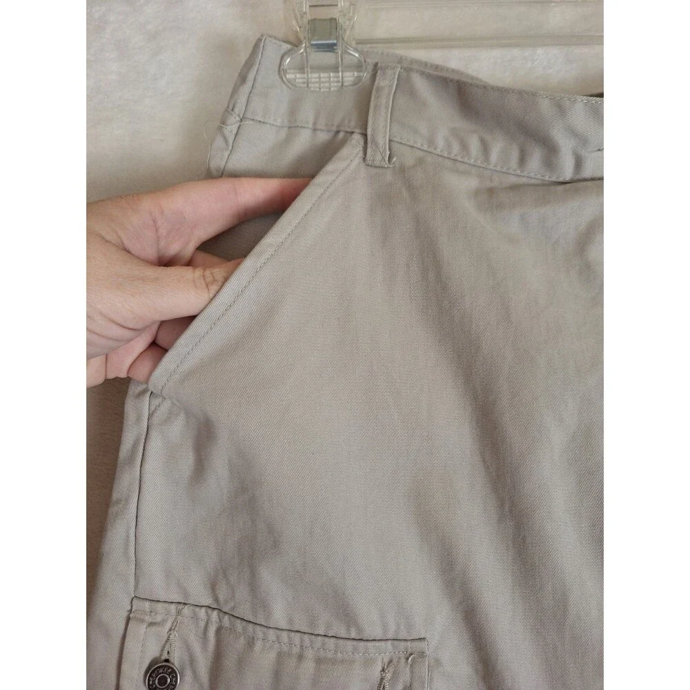 Y2K Denim Canvas Skort Cherokee Womans 6 Khaki Wrap Front Retro Cargo Hiking NWT